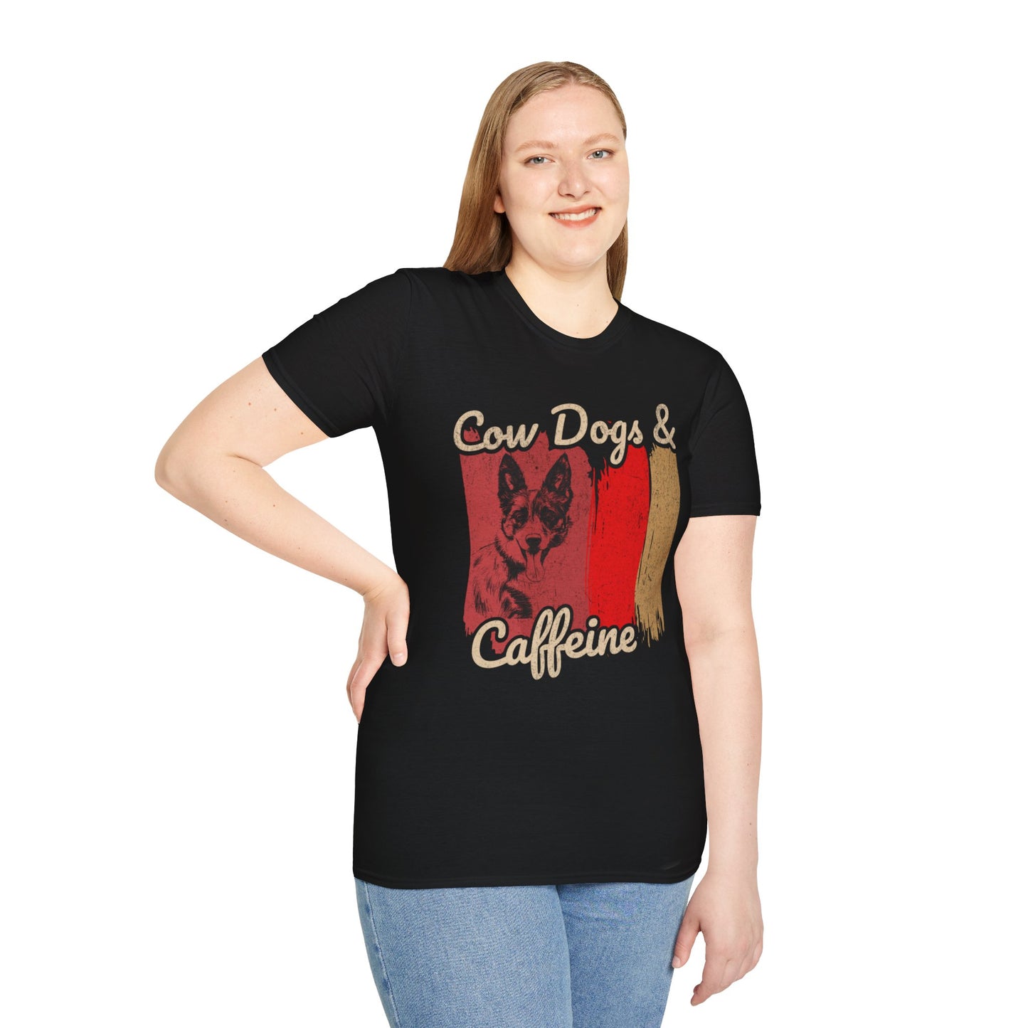 Cow Dogs and Caffeine Unisex T-Shirt