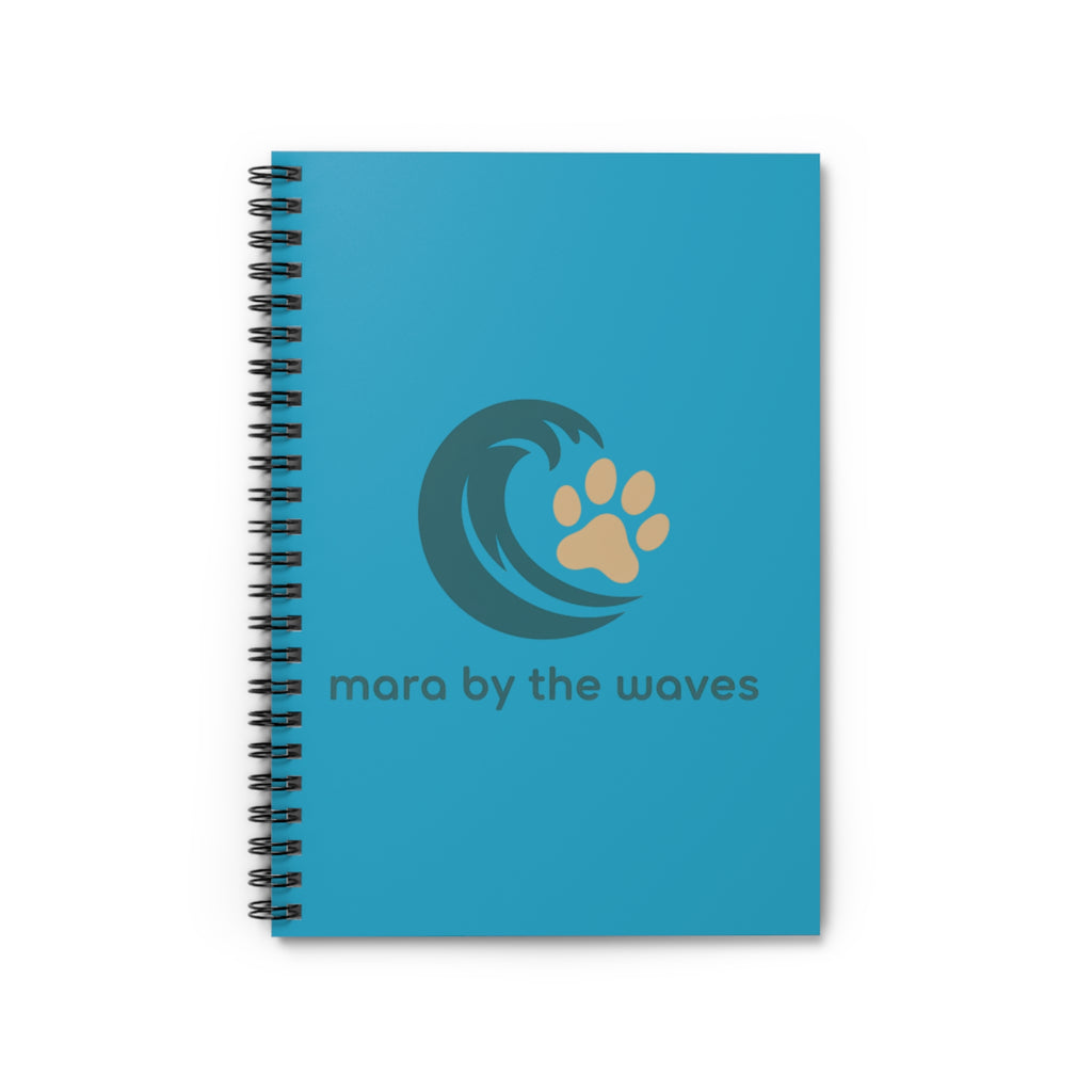Ocean Paw Spiral Notebook — "mara by the waves" Ruled Journal