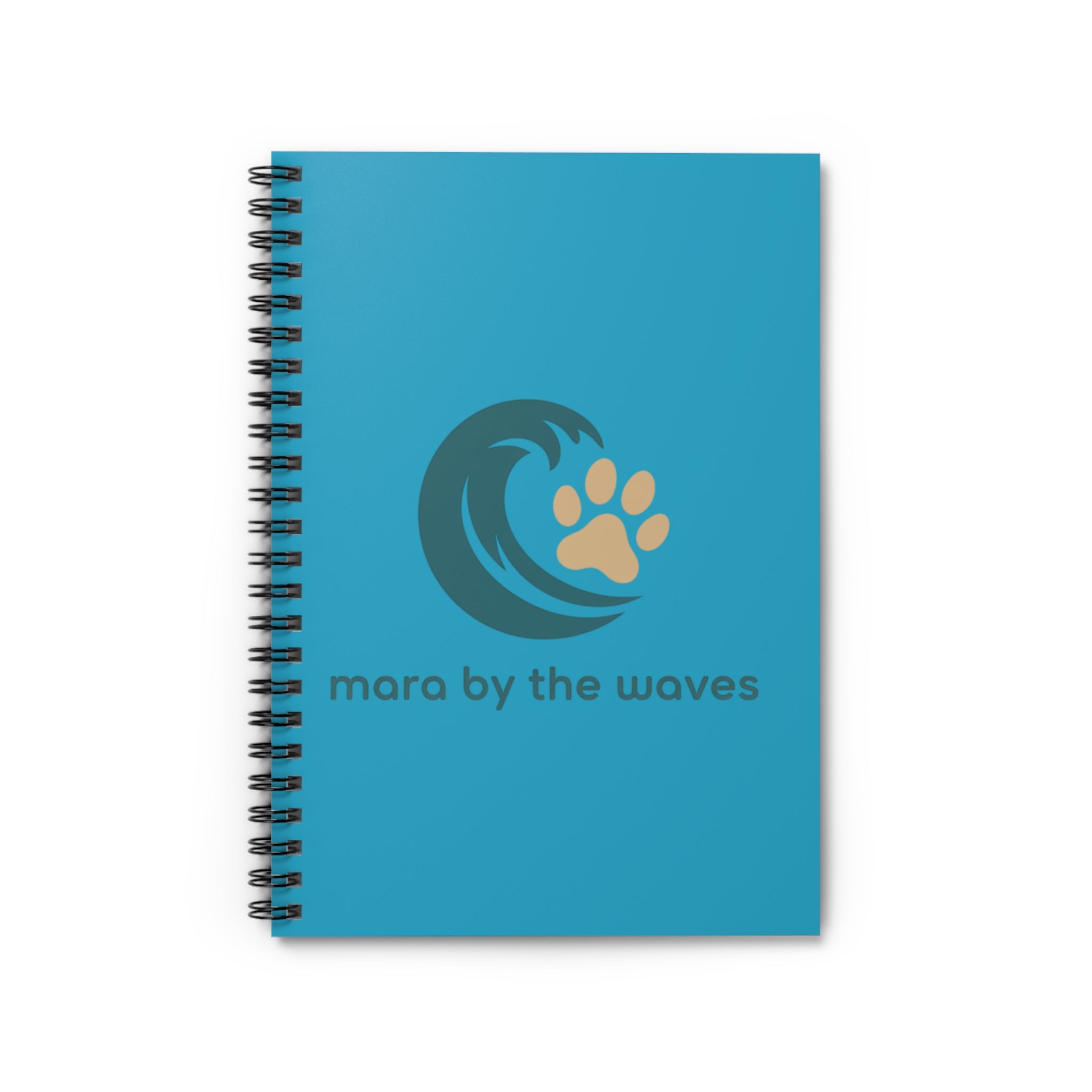 Ocean Paw Spiral Notebook — "mara by the waves" Ruled Journal
