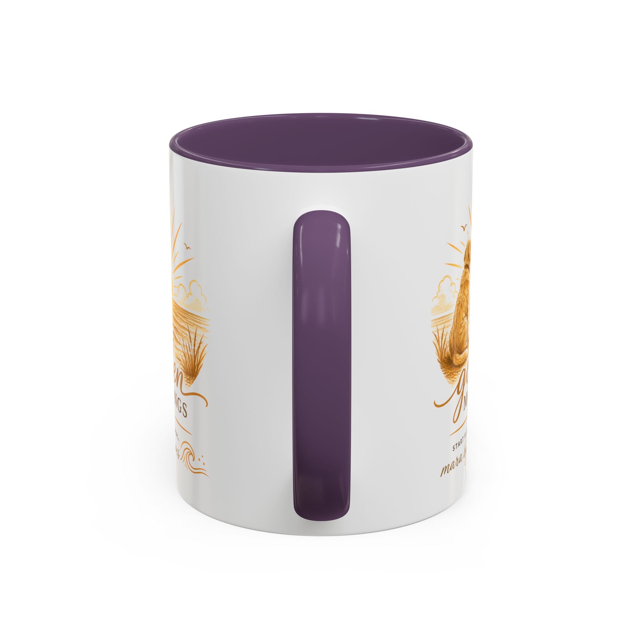Golden Mornings Coffee Mug — Dog Sunrise Accent Mug (11/15oz)