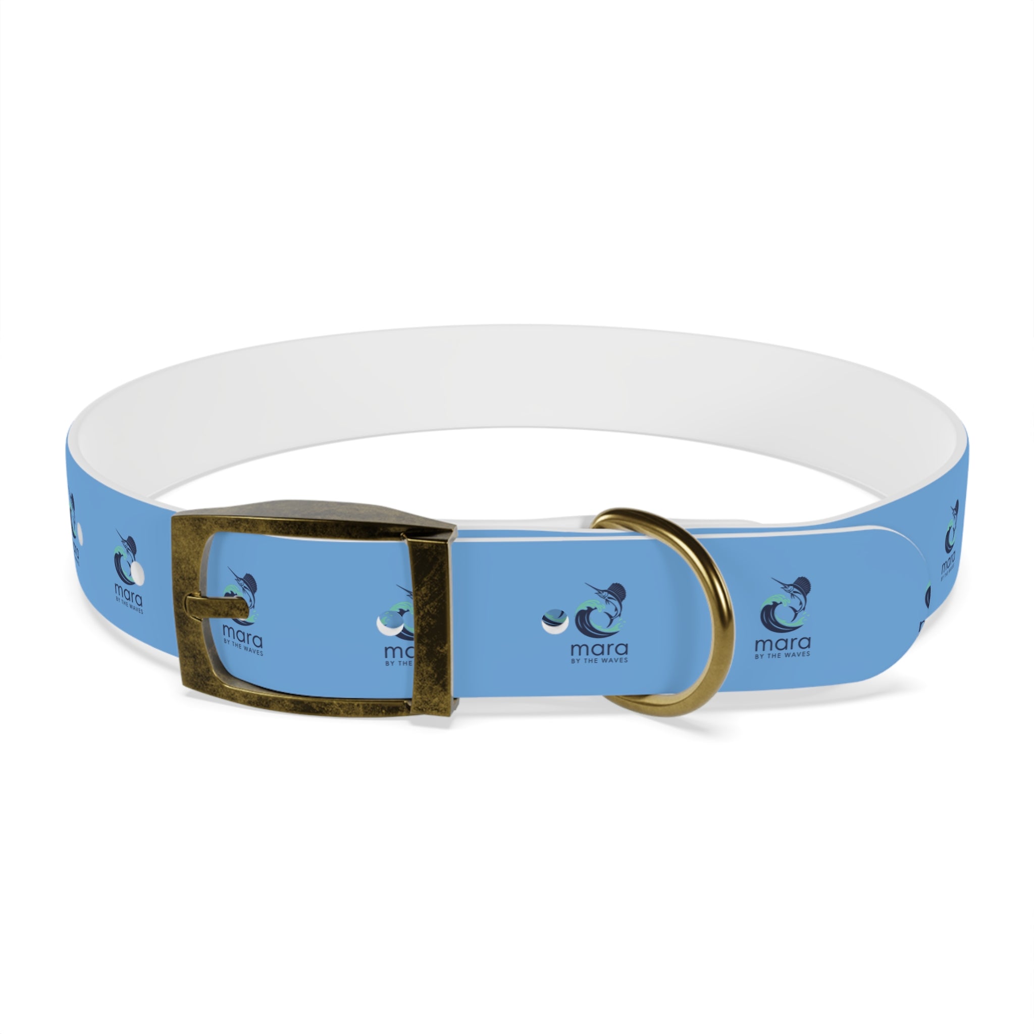 Sail Fish Mara by the Waves Logo Dog Collar - Durable Waterproof Pet Collar for Everyday Wear