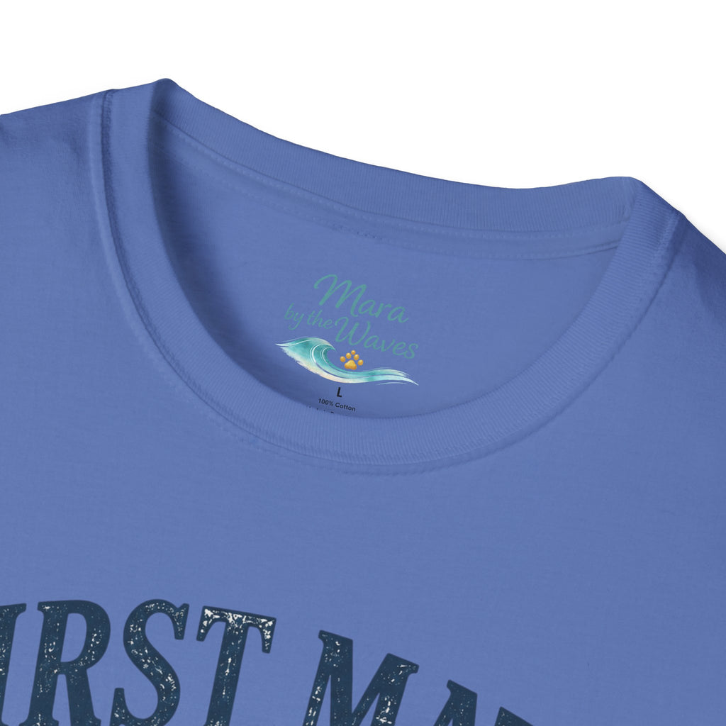 First Mate Boat Dog T-Shirt — Golden Retriever Nautical Tee
