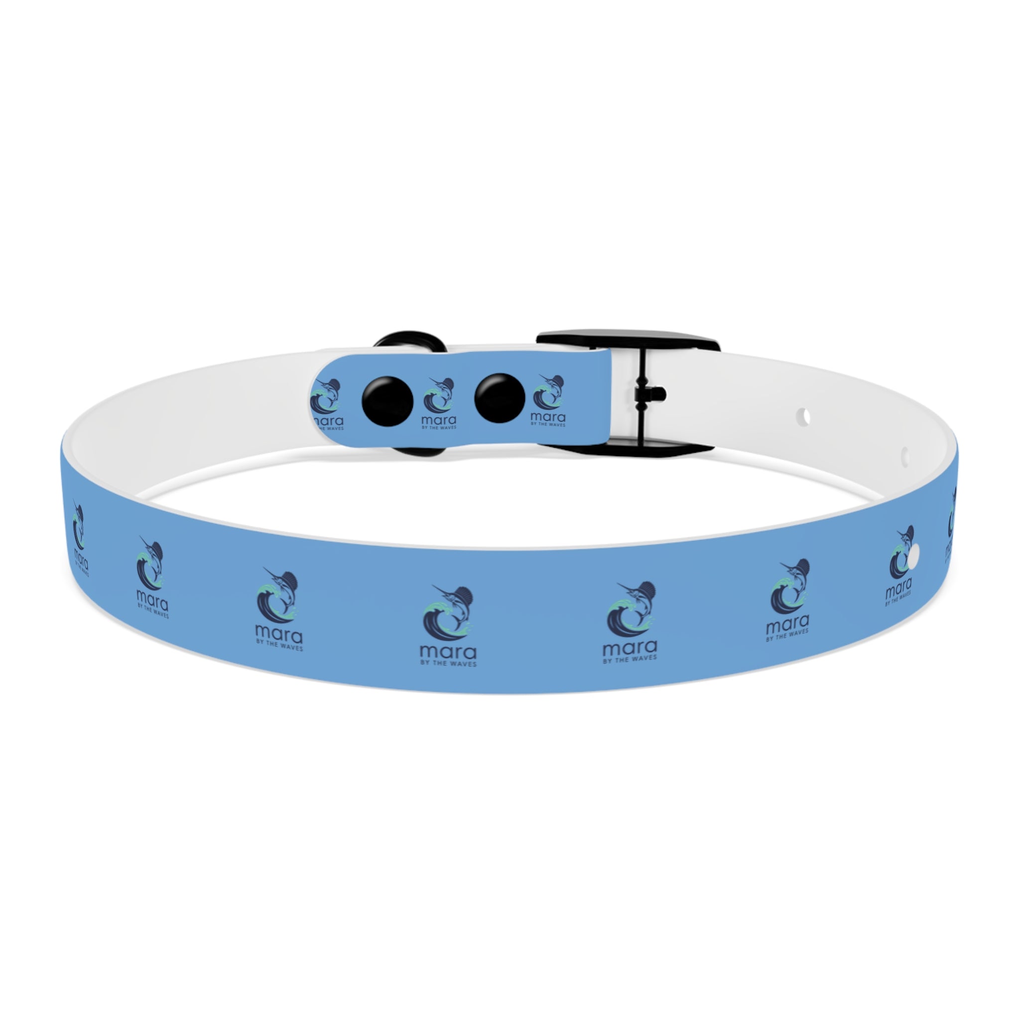 Sail Fish Mara by the Waves Logo Dog Collar - Durable Waterproof Pet Collar for Everyday Wear