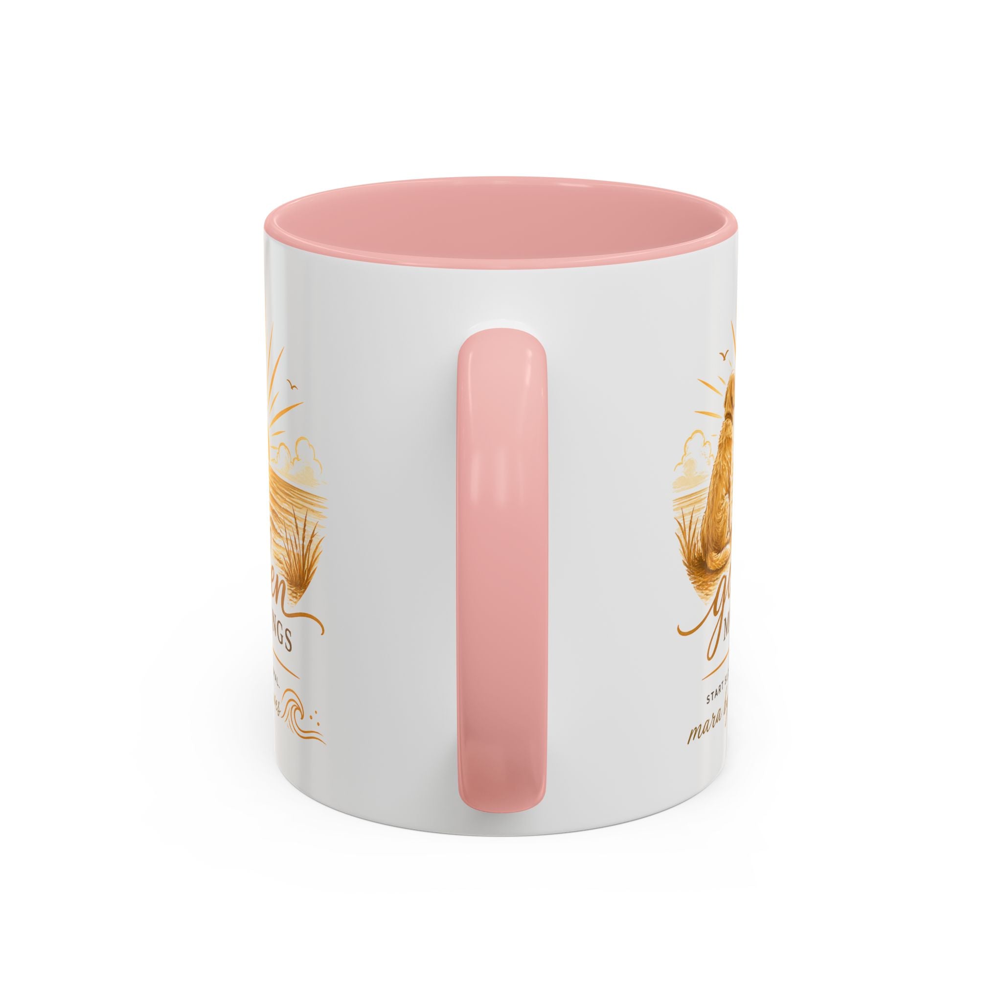 Golden Mornings Coffee Mug — Dog Sunrise Accent Mug (11/15oz)