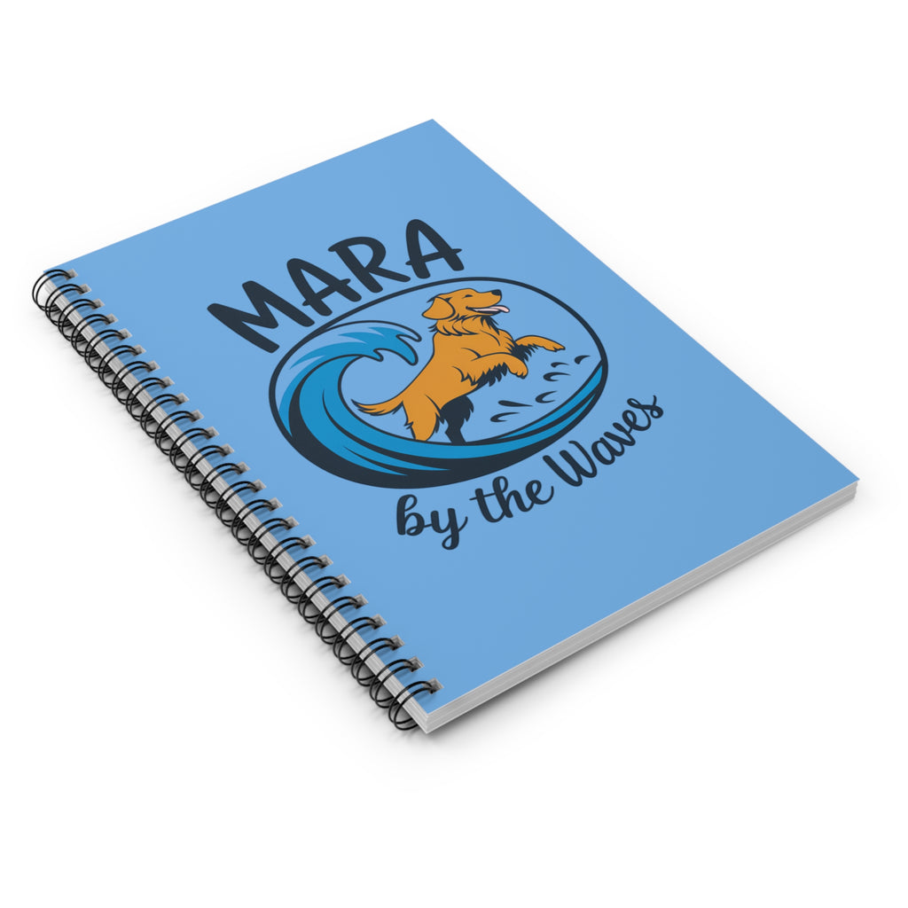 Spiral Notebook - Golden Retriever Ocean Vibes Ruled Line