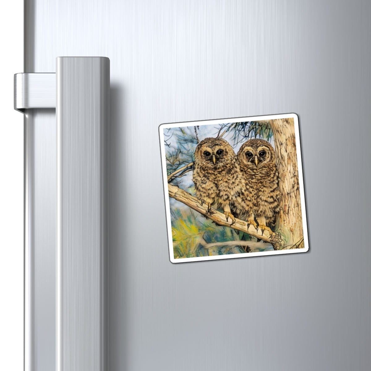 Baby Owl Magnet - Nature-Inspired Home Decor