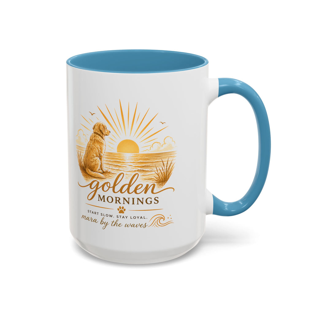 Golden Mornings Coffee Mug — Dog Sunrise Accent Mug (11/15oz)
