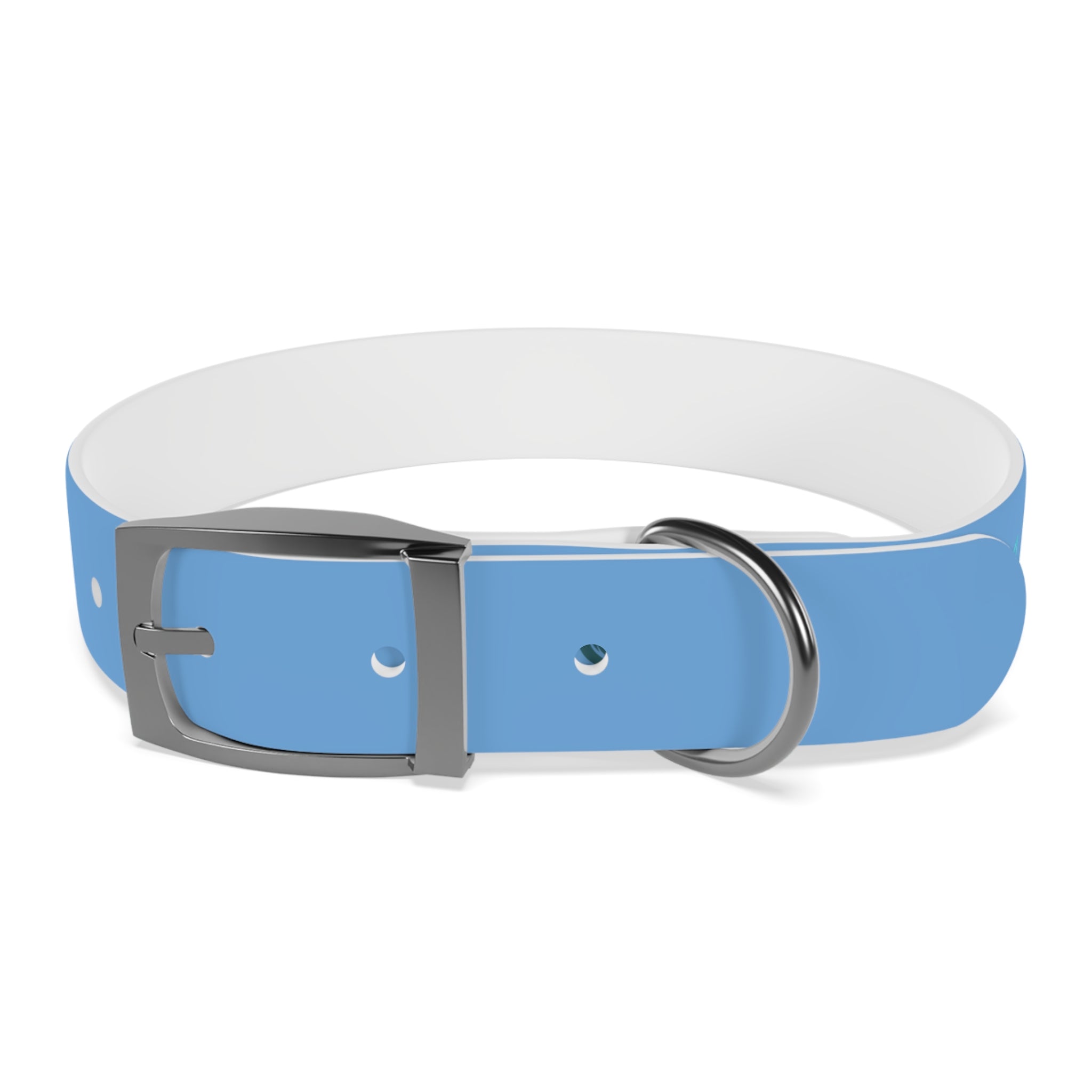 Blue Mango Dog Collar — Personalized Tropical Fruit Pattern