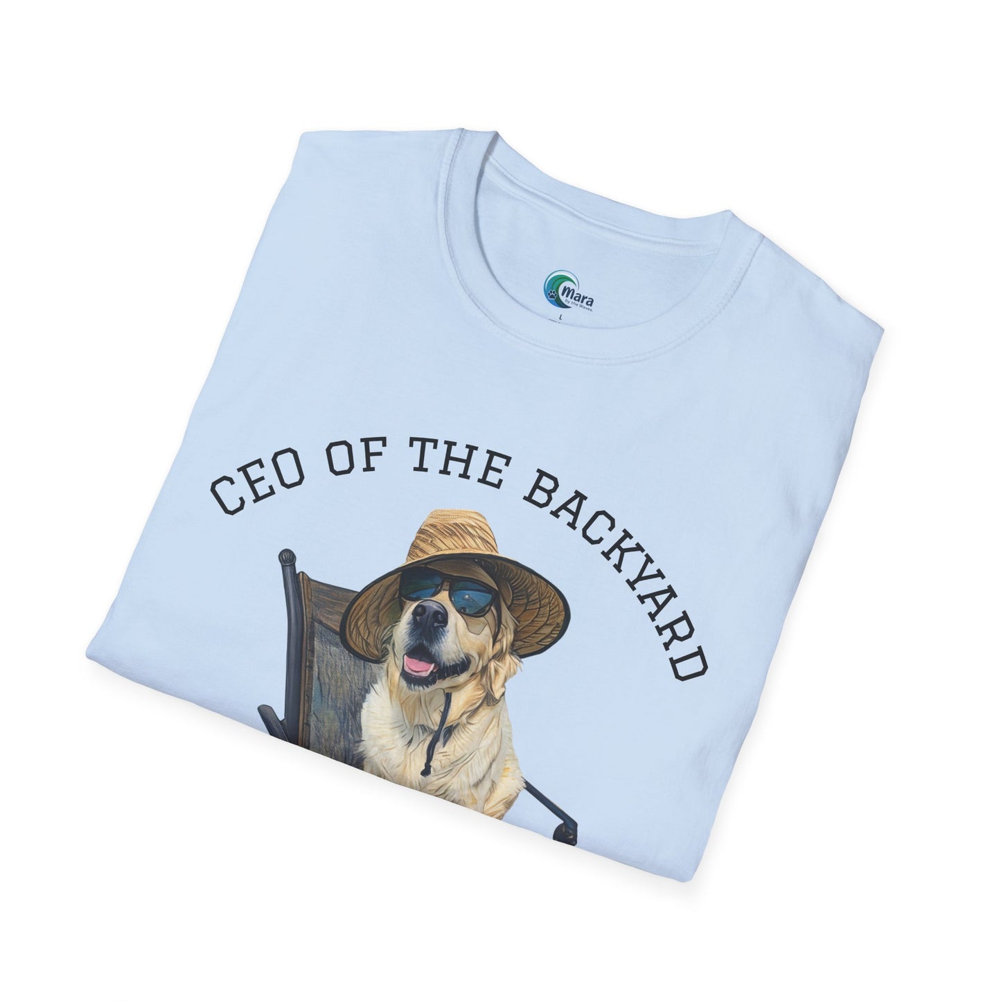 "CEO of the Backyard" Unisex Softstyle T-Shirt, Funny Dog Tee, Pet Lover Gift, Outdoor Apparel, Casual Wear, Summer Shirt